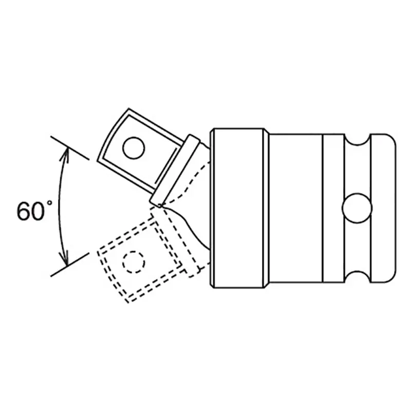 1/2 Sq. Dr. Impact Ball Type Universal Joint  Length 65mm - Image 3