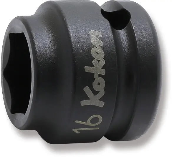 1/2 Sq. Dr. Thin Wall 6-Point Impact Metric Socket 16mm