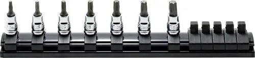 1/4 Sq. Dr. 7 Piece Z-Series® TORX® Bit Socket Set T10-T40 Length 28mm
