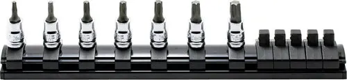 1/4 Sq. Dr. 7 Piece Z-Series TORX® Bit Socket Set T10-T40 Length 50mm