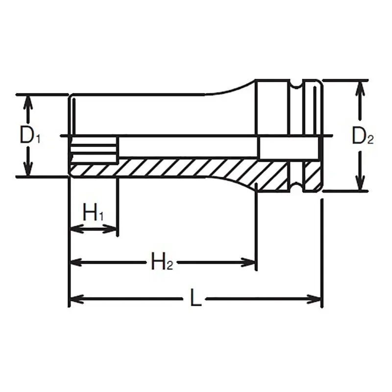 3/4 Sq. Dr. Socket 27mm Surface Drive Length 100mm - Image 2