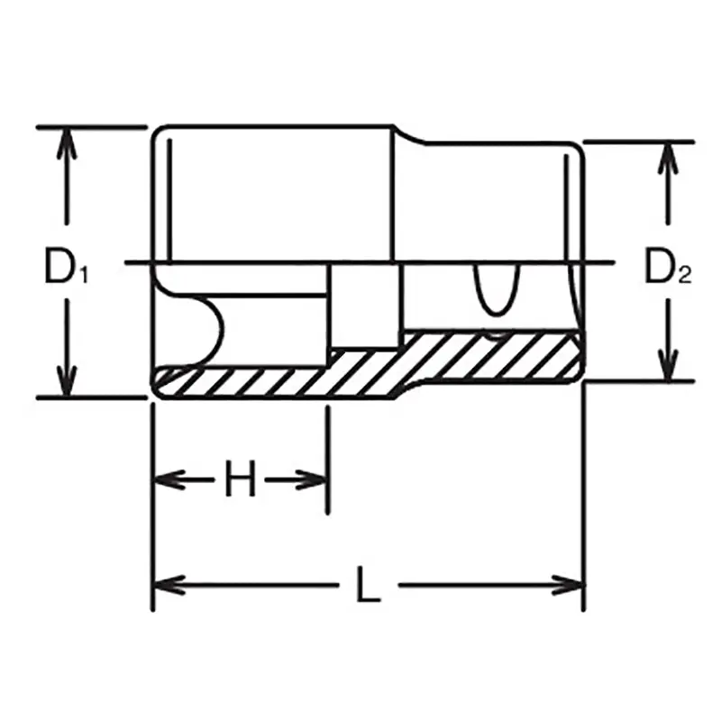 3/4 Sq. Dr. TORX® E28 Socket - Length 60mm - Image 2