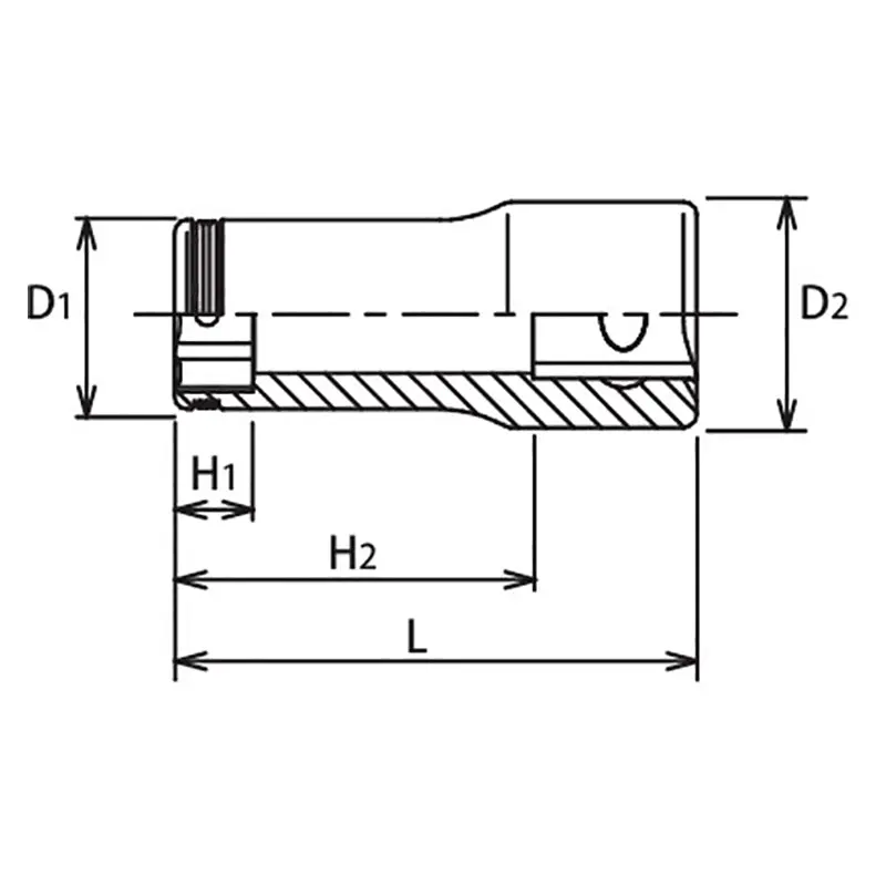 3/8 Sq. Dr. Semi-Deep NUT GRIP® Socket 13mm - Image 2