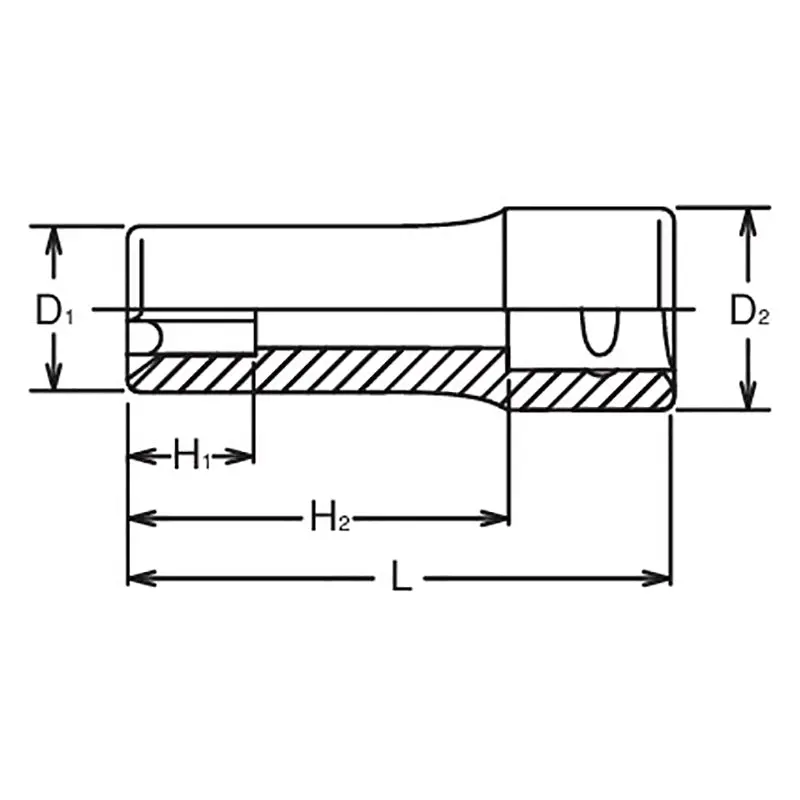 3/8 Sq. Dr. Deep TORX® E11 Socket - Length 55mm - Image 2