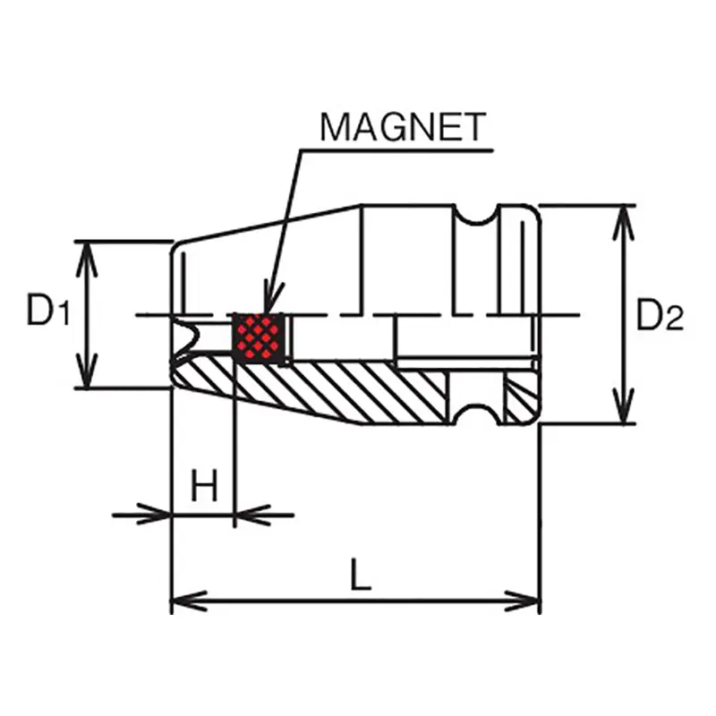 3/8 Sq. Dr. Impact TORX® E12 Socket w/ Magnet - Length 32mm - Image 2