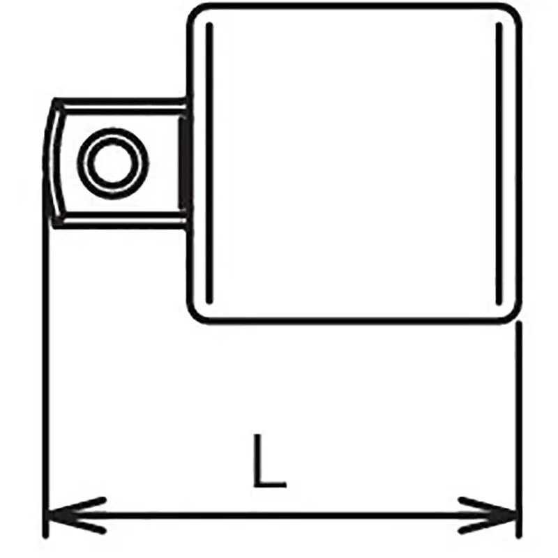 1/2 Sq. Dr. Adaptor  3/8 Square Length 125mm - Image 2