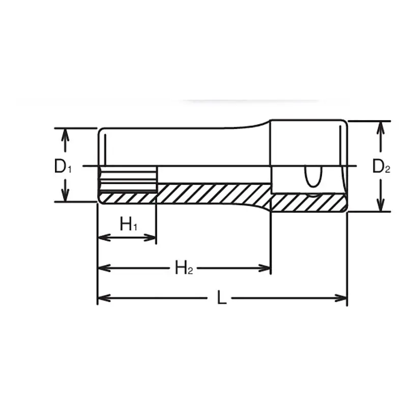 1/2 Sq. Dr. Socket  36mm 12 point Length 77mm - Image 2