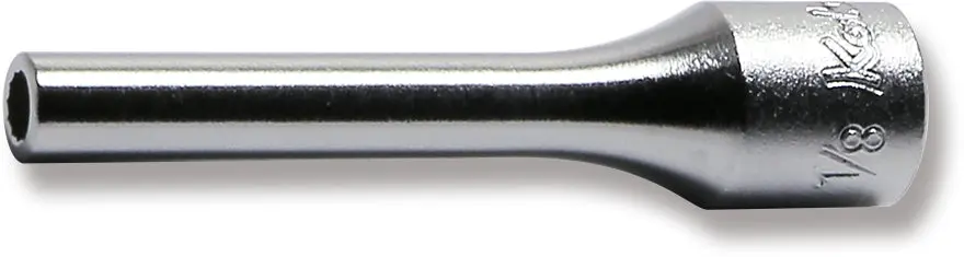 1/4 Sq. Dr. Socket 1/8 12 point Length 50mm