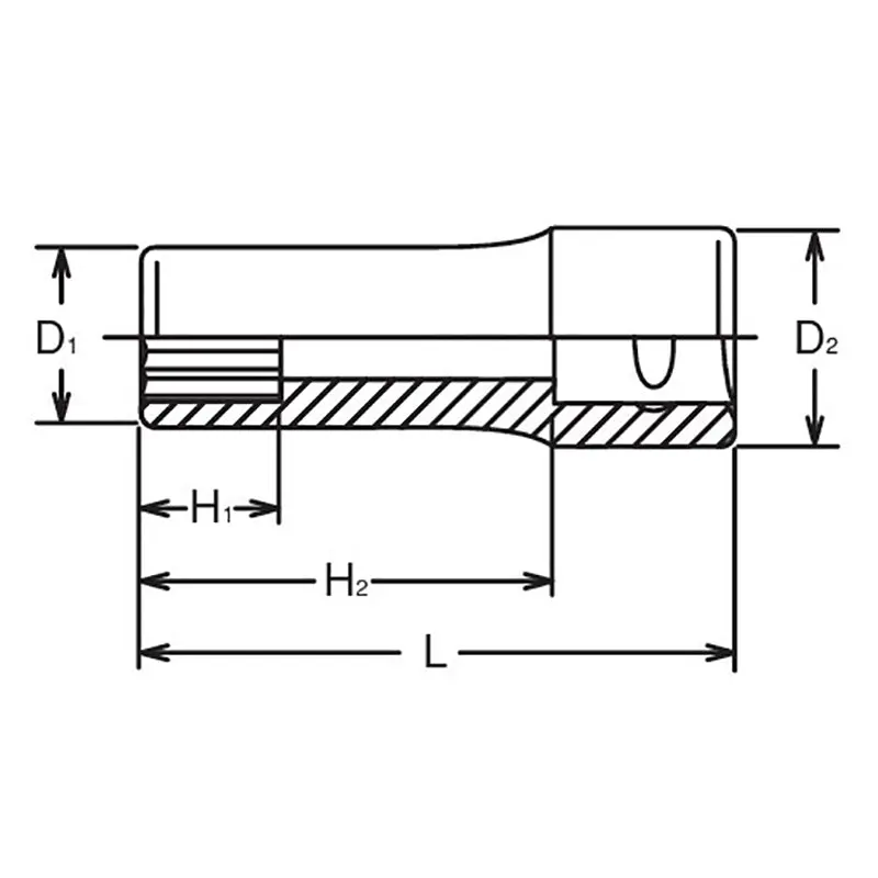 3/8 Sq. Dr. Socket 20mm 12 point Length 65mm - Image 2