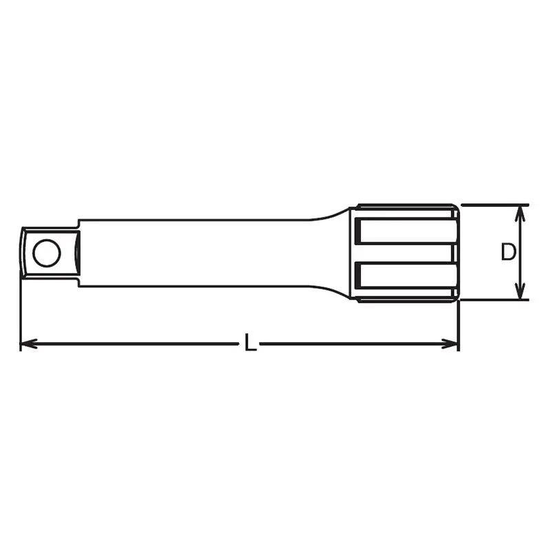 1/4 Sq. Dr. Extension Bar  1/4 Square Length 75mm - Image 2