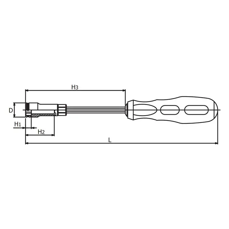 Socket Driver  10mm Nut Grip Length 235mm - Image 2