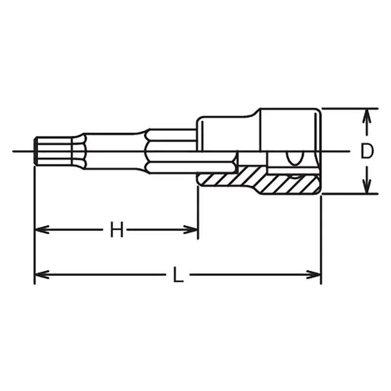 3/8 Sq. Dr. Bit Socket  11mm Hex Length 38mm - Image 2