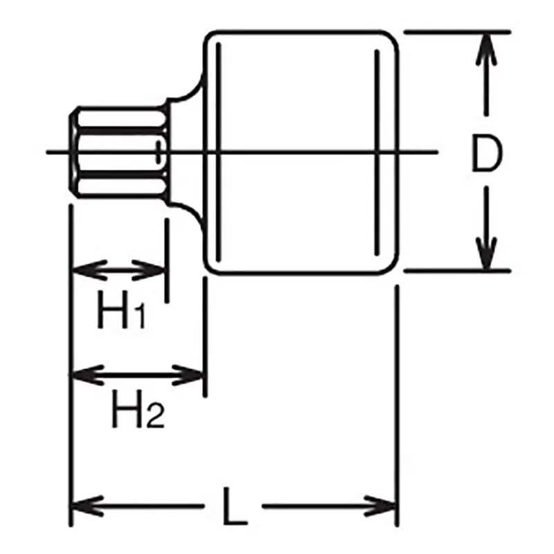 3/8 Sq. Dr. Bit Socket  17mm Hex Length 25mm - Image 2