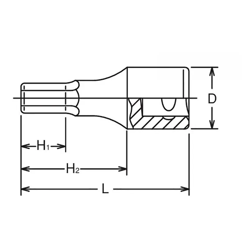 3/4 Sq. Dr. Bit Socket  17mm Hex Length 75mm - Image 2