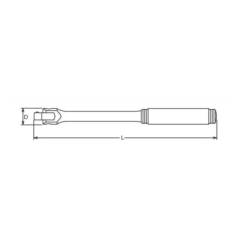 1/2 Sq. Dr. Hinge Handle Length 380mm Plastic Handle - Image 2