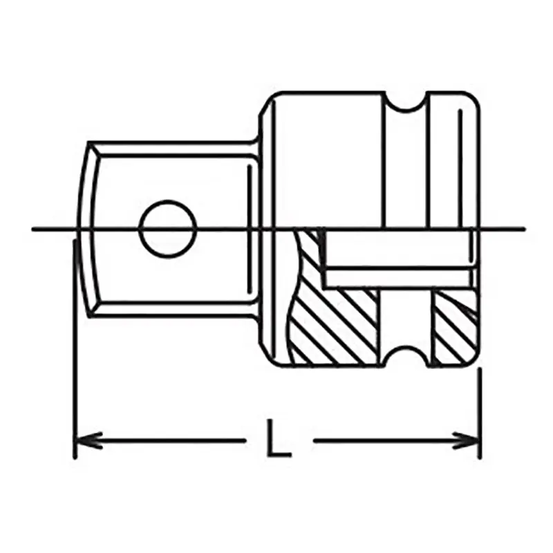 1.1/2 Sq. Dr. Adaptor 2.1/2 Square Length 115mm Hole type - Image 2
