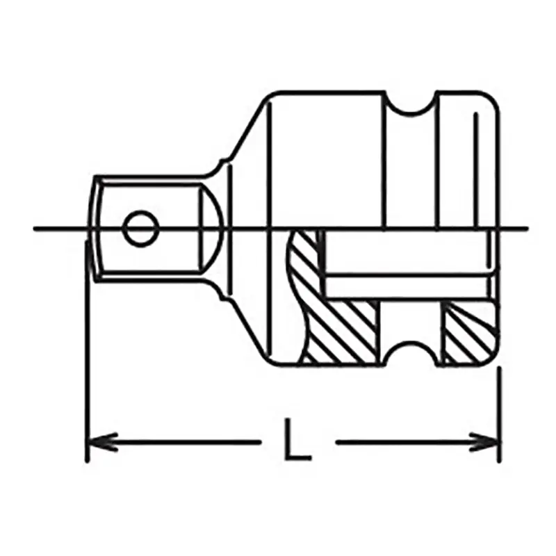 1 Sq. Dr. Adaptor 3/4 Square Length 200mm Hole type - Image 2