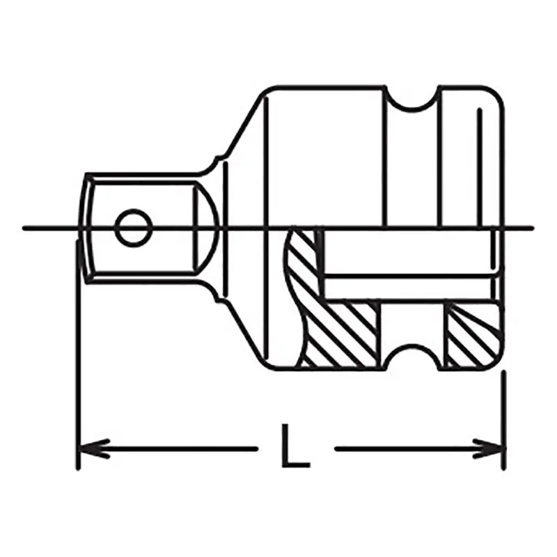 3/4 Sq. Dr. Adaptor 5/8 Square Length 55.5mm Hole type - Image 2