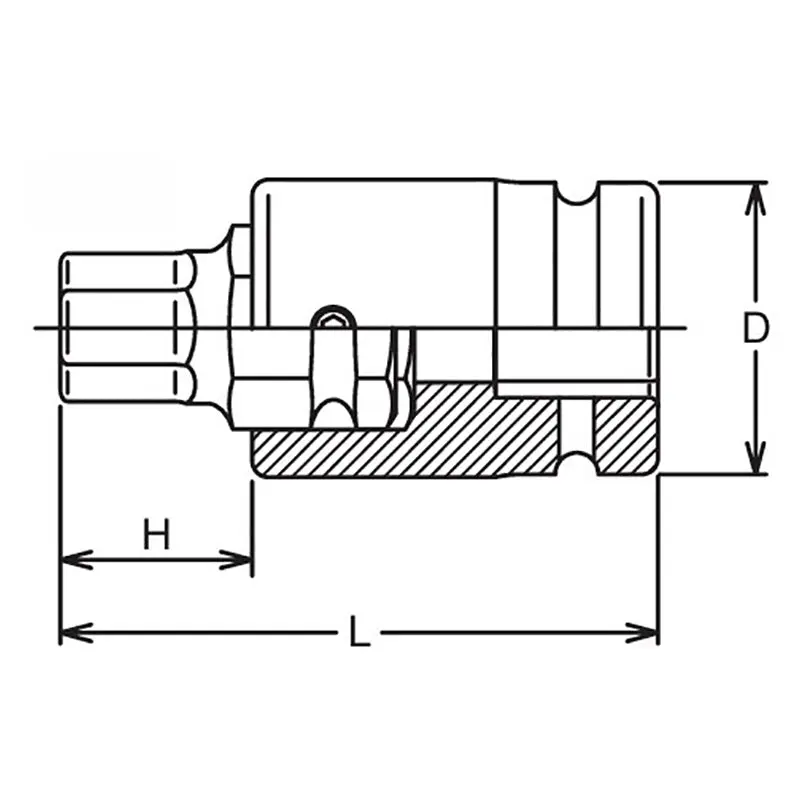 1 Sq. Dr. Bit Socket 27mm Hex Length 105mm - Image 2