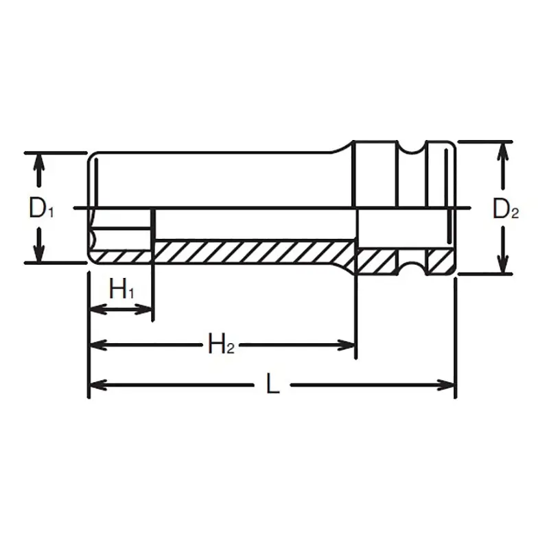 1/2 Sq. Dr. Socket  29mm 6 point Length 85mm - Image 2