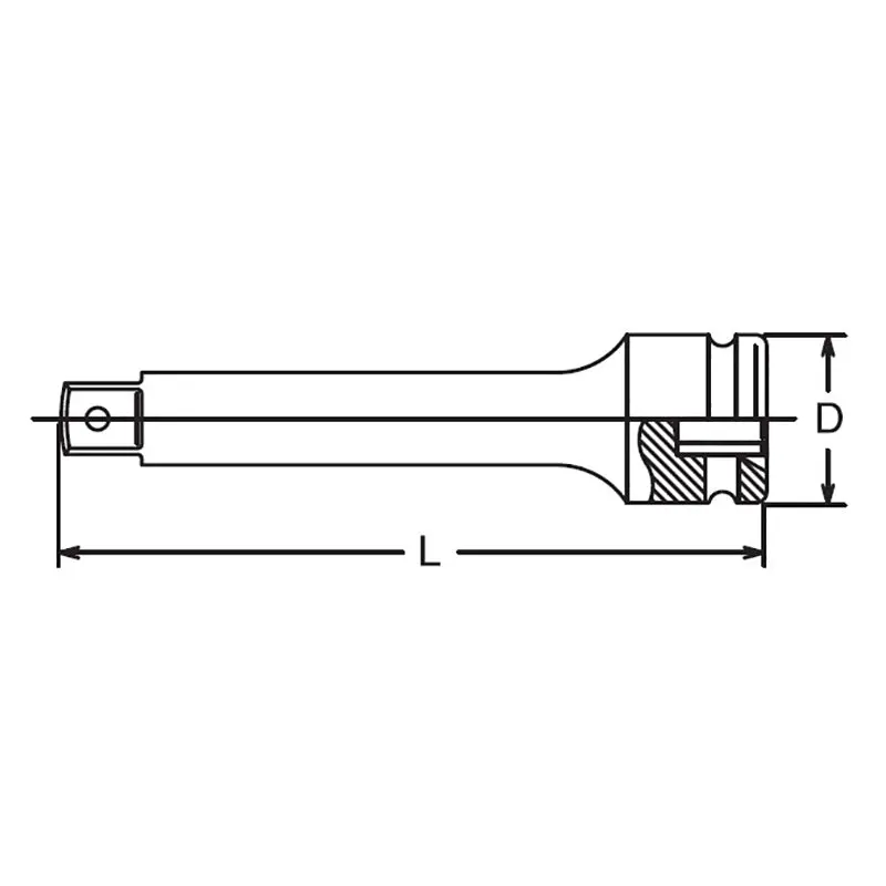 1/2 Sq. Dr. Extension Bar    Length 100mm Pin type - Image 2