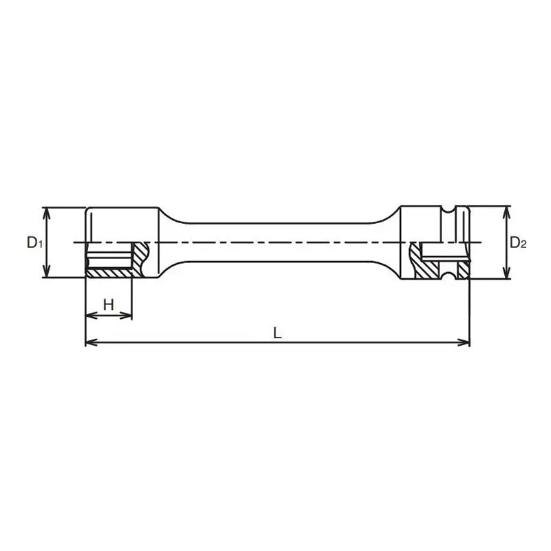 3/8 Sq. Dr. Extension Socket 6mm 6 point Length 200mm - Image 2