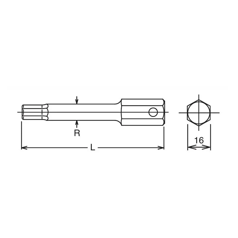 16mm Hex Dr. Bit  22mm Hex Length 100mm - Image 2