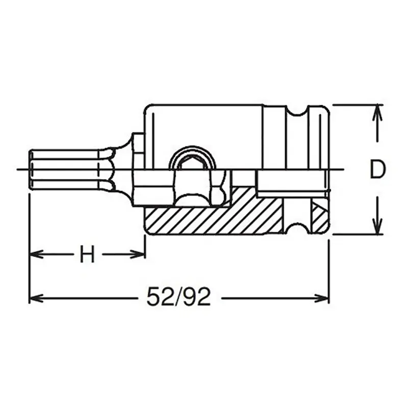 3/8 Sq. Dr. Bit Socket 14mm Hex Length 92mm - Image 2