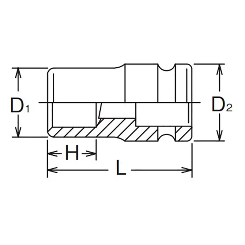 1 Sq. Dr. Rear Wheel Nut Socket 13/16 Square Length 72mm - Image 2