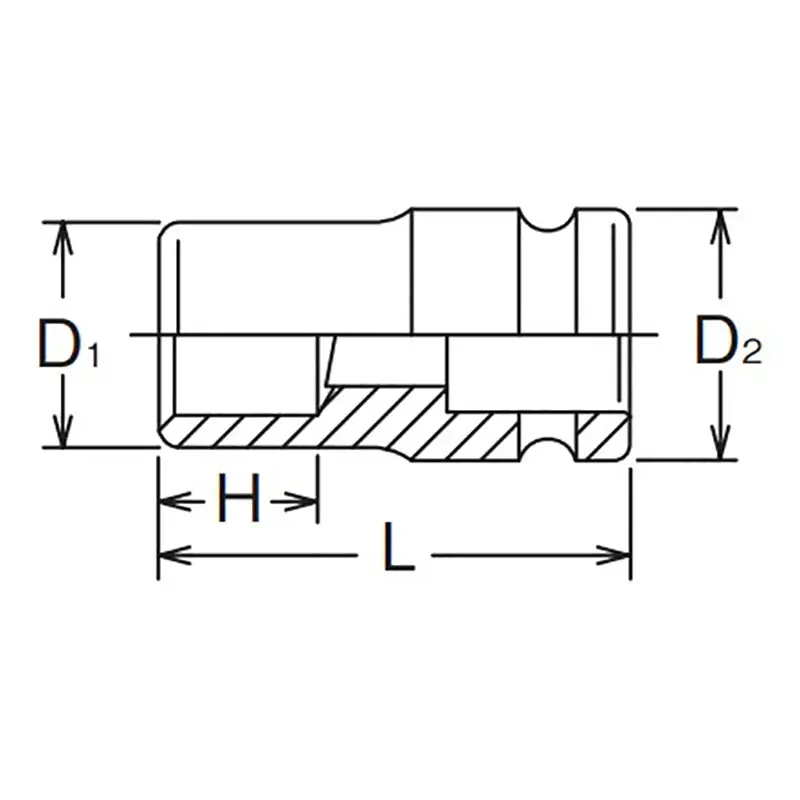 1 Sq. Dr. Rear Wheel Nut Socket 21mm Square Length 72mm - Image 2