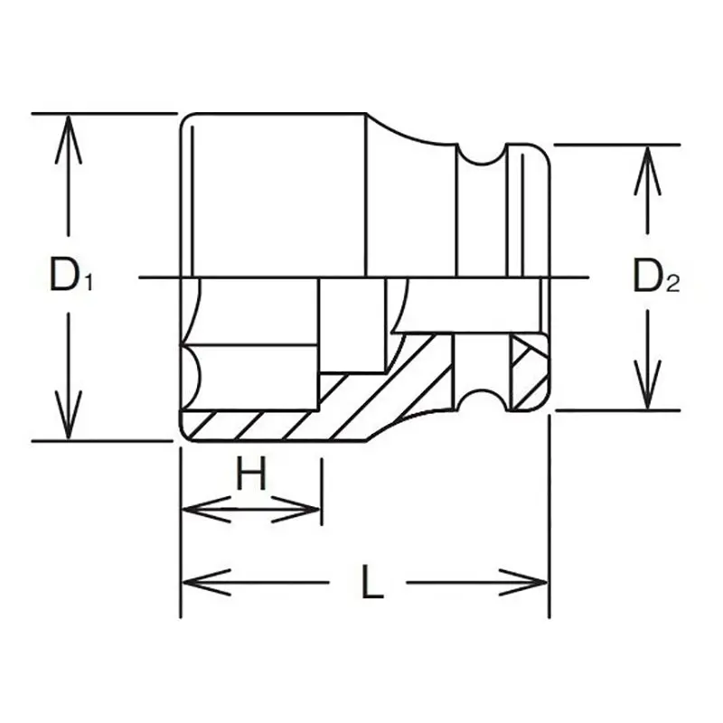 1.1/2 Sq. Dr. Impact SAE 6-Point Socket in 2 13/16" - Image 2
