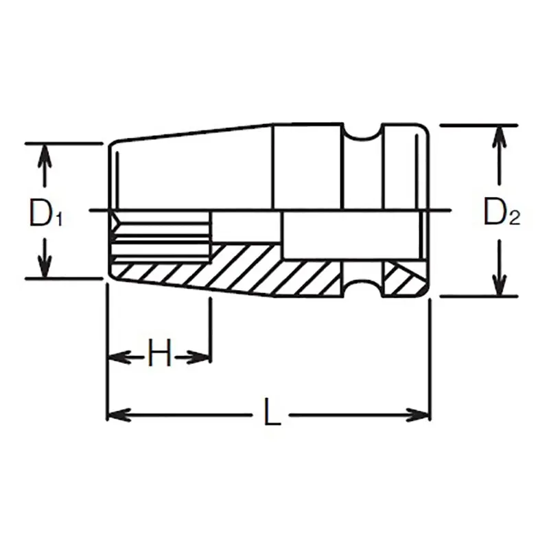 1/2 Sq. Dr. Socket 15mm 12 point Length 38mm - Image 2