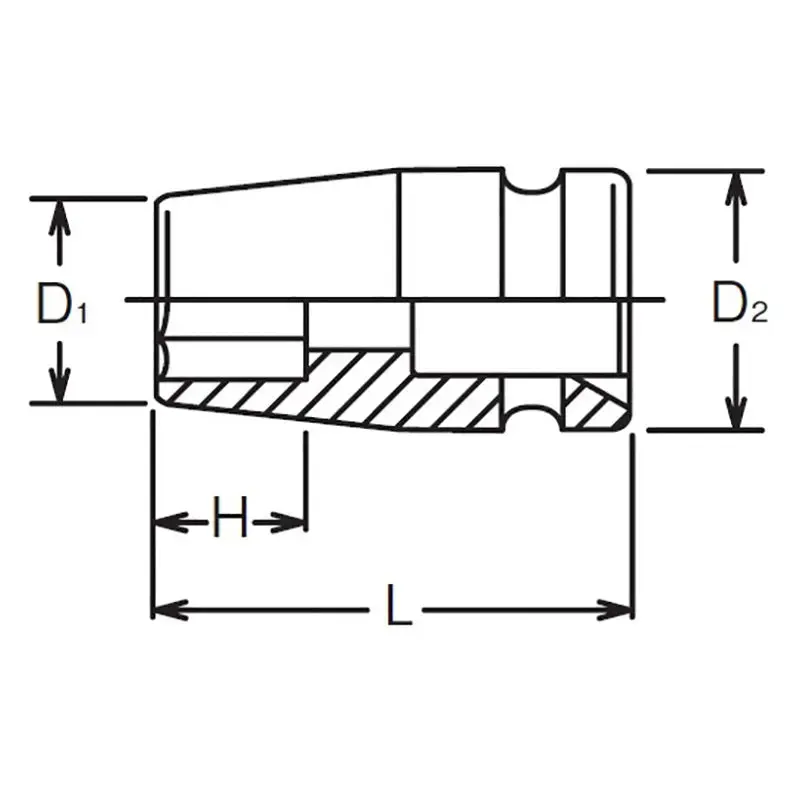 1/2 Sq. Dr. Socket  31mm 6 point Length 42mm - Image 3