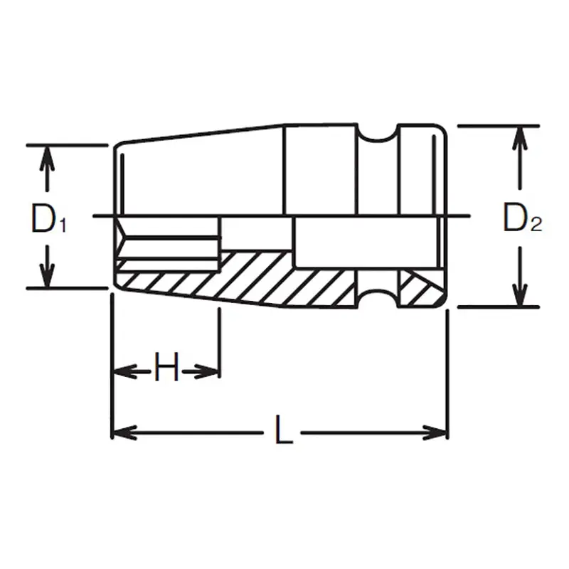 1/2 Sq. Dr. Socket  29mm Double Square Length 46mm - Image 2