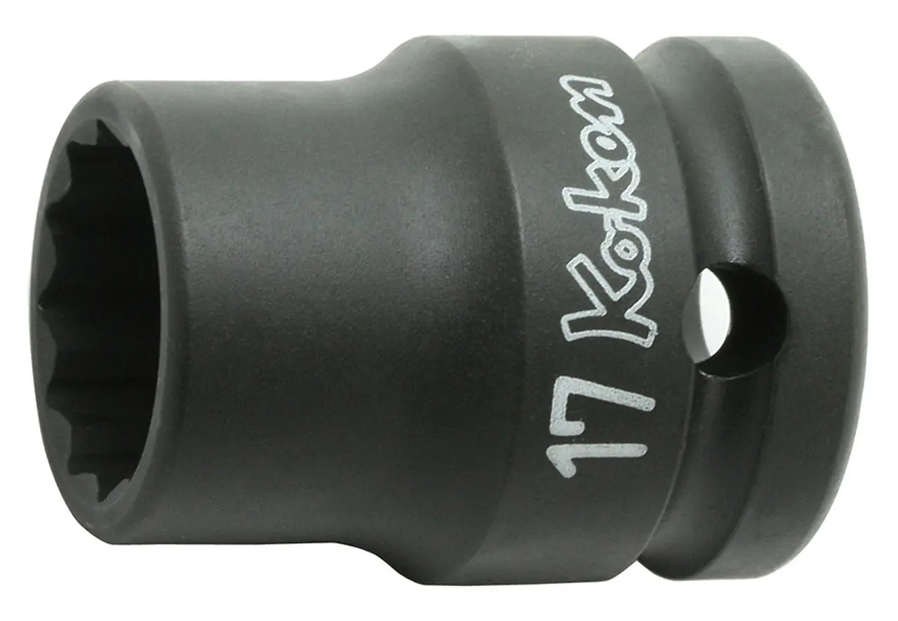 1/2 Sq. Dr. Socket 16mm 12 point Length 38mm Thin walled