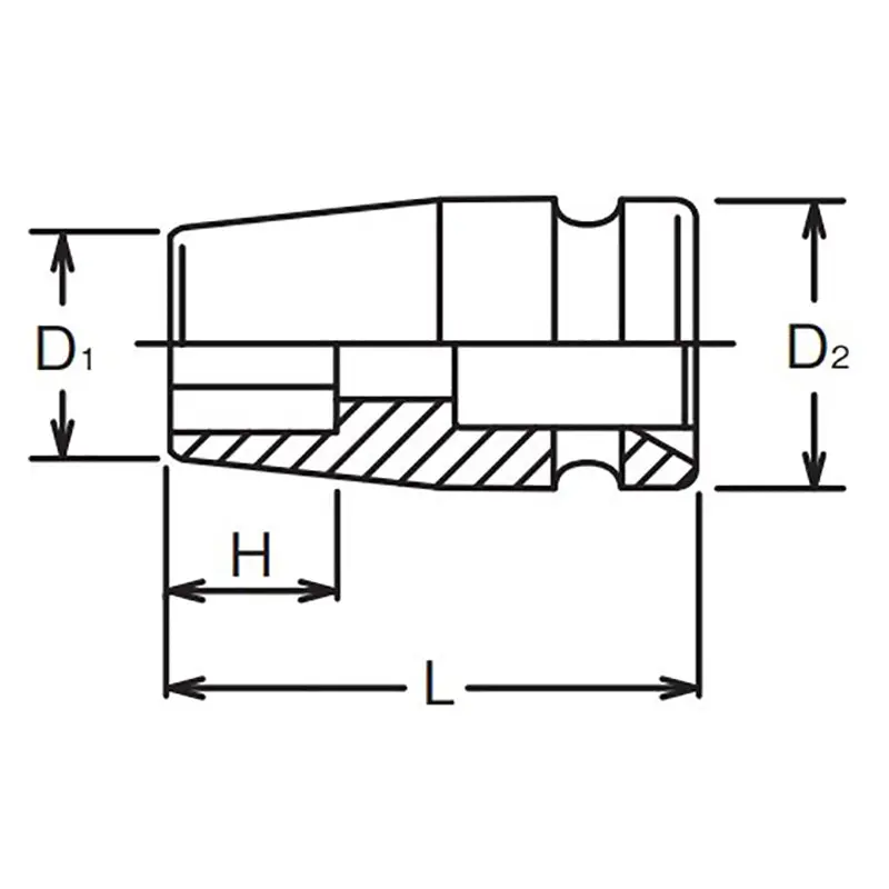 1/4 Sq. Dr. Socket  1/4 6 point Length 23mm Self-Tapping screw - Image 2