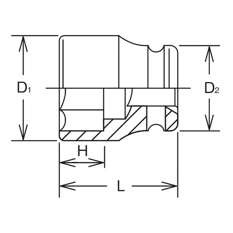 2.1/2 Sq. Dr. Socket  3 6 point Length 125mm - Image 2