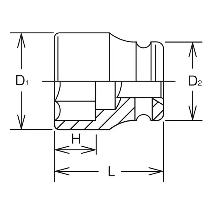 3.1/2 Sq. Dr. Socket  6.1/4 6 point Length 218mm - Image 2