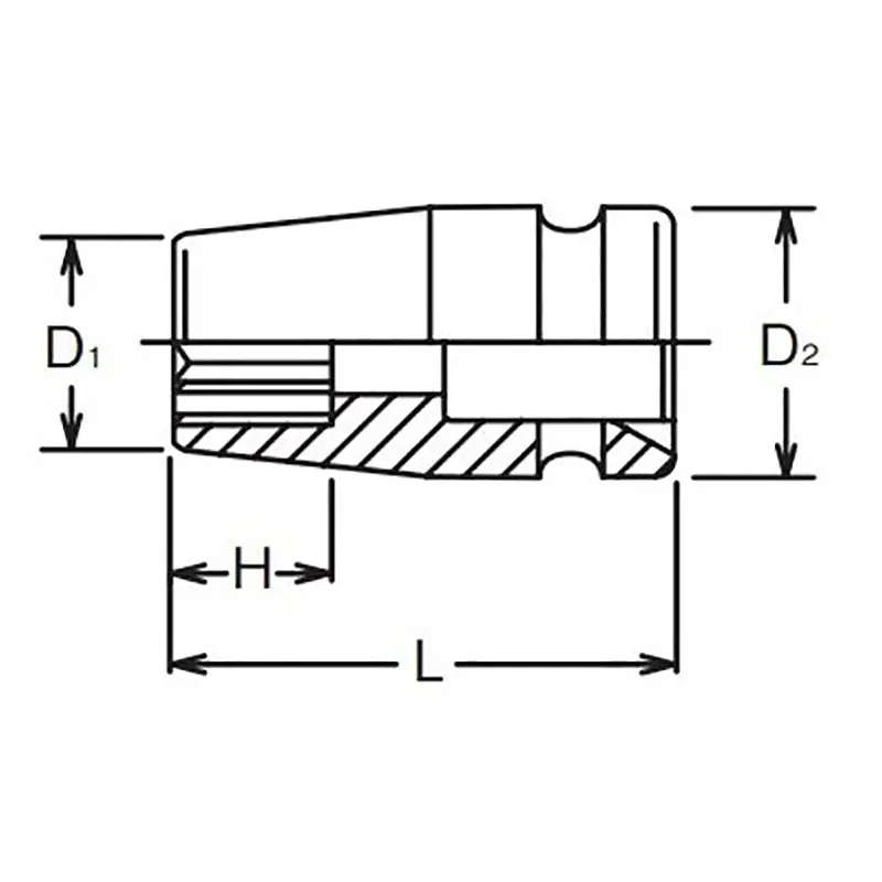 3/8 Sq. Dr. Socket 7/16 12 point Length 32mm - Image 2