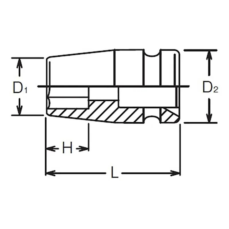 3/8 Sq. Dr. Socket 7/8 6 point Length 32mm - Image 2