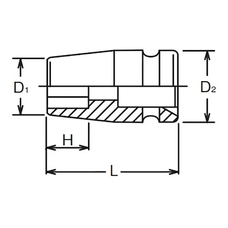 3/8 Sq. Dr. Socket  10mm 6 point Length 32mm Self-Tapping screw - Image 2