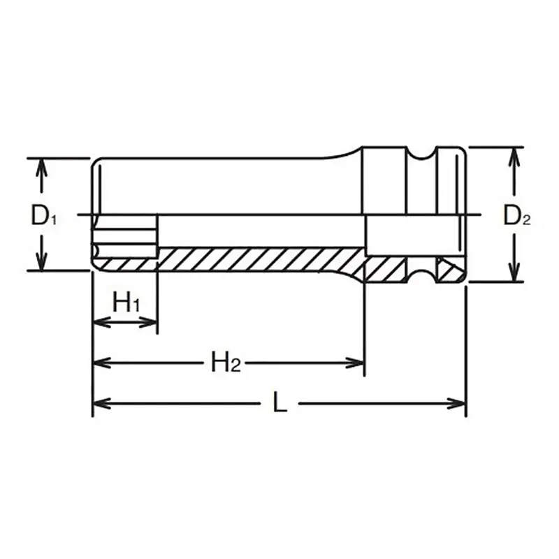 3/8 Sq. Dr. Socket 11mm Surface Drive Length 80mm - Image 2