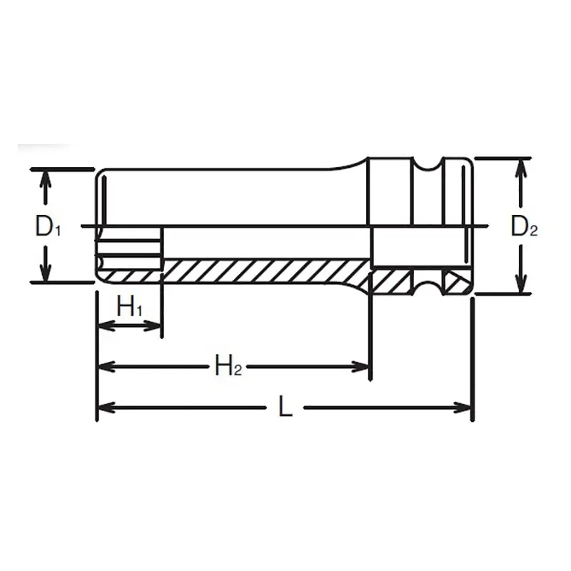 5/8 Sq. Dr. Socket  14mm Surface Length 90mm - Image 2