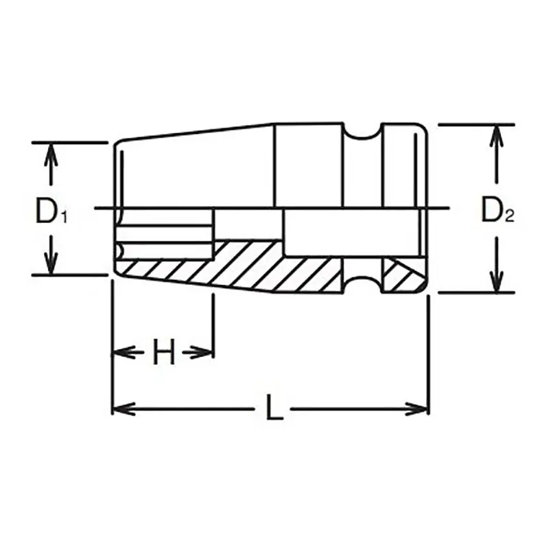 3/4 Sq. Dr. Socket 17mm Surface Drive Length 50mm - Image 2