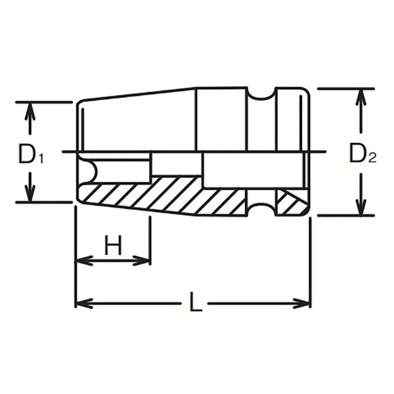 1/4 Sq. Dr. Impact TORX® E7 Socket - Length 23mm - Image 2