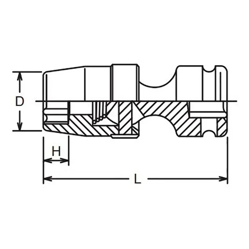 3/8 Sq. Dr. Impact Universal 6-Point 24mm Socket - Length 63mm - Image 2