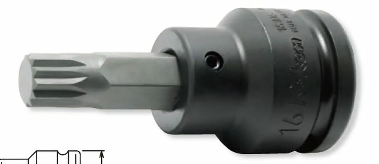 3/4 Sq. Dr. Bit Socket XZN M16 Triple Square Length 76mm