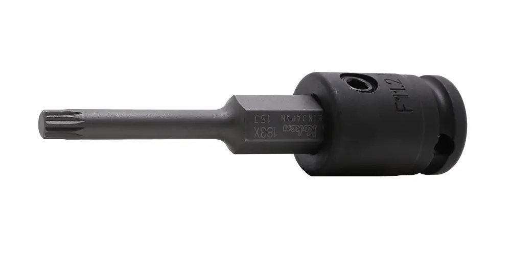 3/8 Sq. Dr. Bit Socket XZN M12 Triple Square Length 92mm