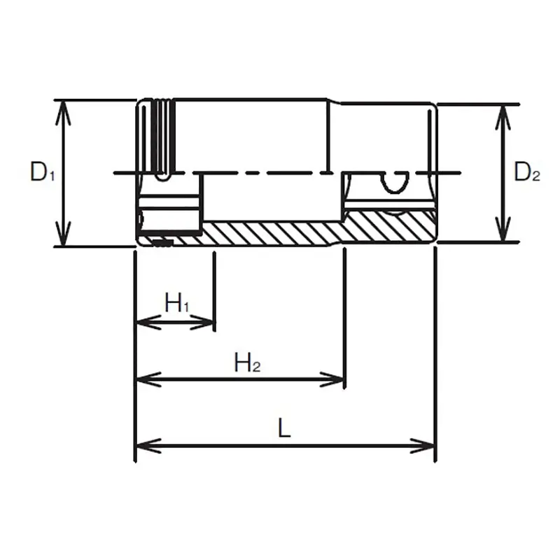 1/4 Sq. Dr. Semi-Deep NUT GRIP® Socket 12mm - Image 2