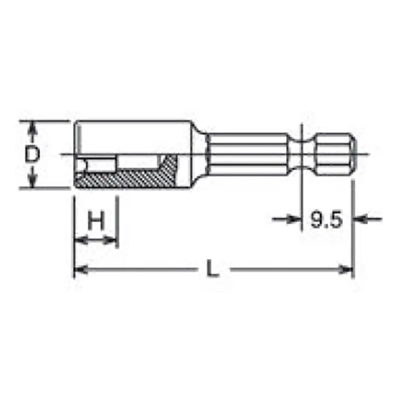 1/4 Hex Dr. TORX® E8 Nut Setter - Length 50mm - Image 2